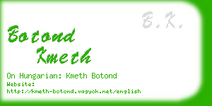 botond kmeth business card